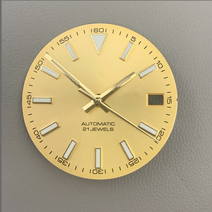 日志改装手表配件表盘表针28.5mm字面适配装NH35机芯