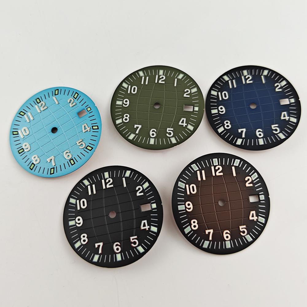 31mm新款NH35手雷字面绿夜光表盘表针适用于NH35/36机芯