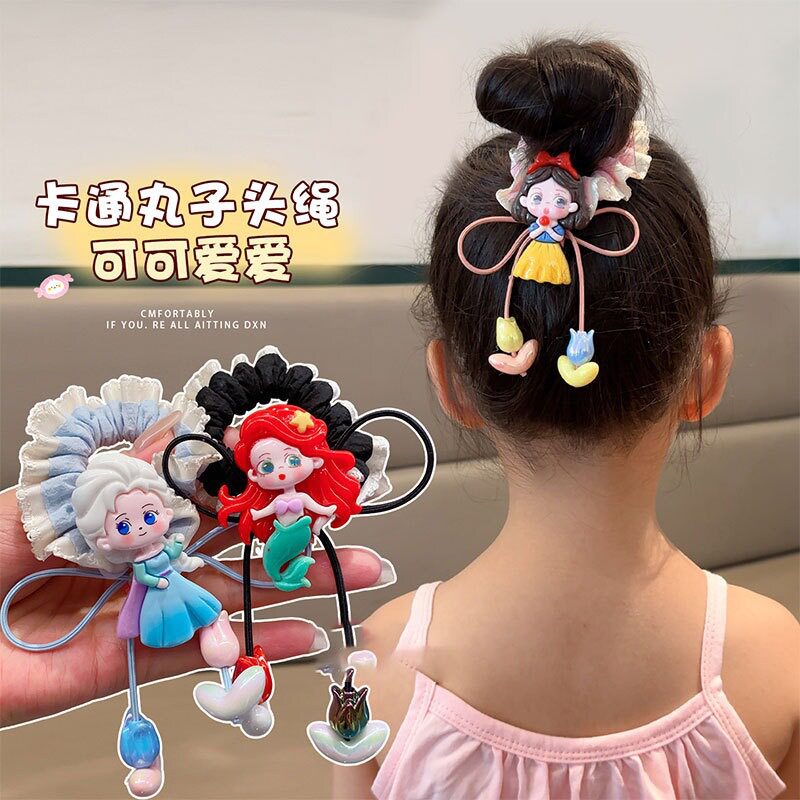 美人鱼儿童小肠圈韩版小女孩白雪公主皮筋女童扎头发绳学生发圈