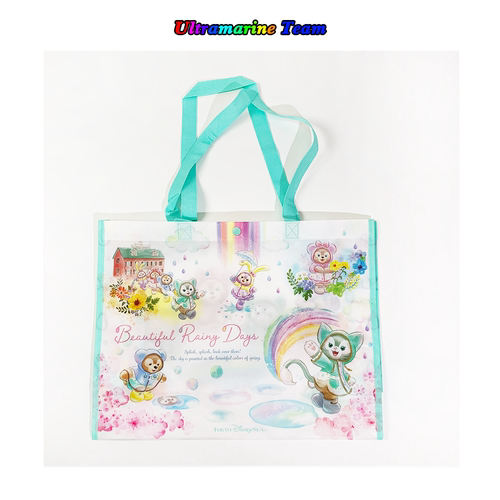 日本东京迪士尼 达菲和他的朋友们系列 2022年春日雨衣系列编织袋