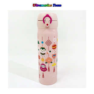 日本星巴克2021系列粉嫩色达摩招财猫保温杯 直饮杯