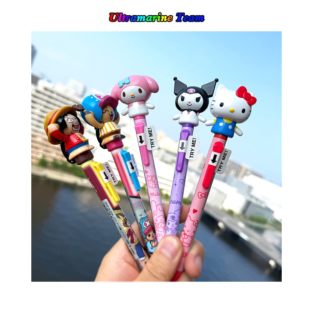 日本三丽鸥正版 可动圆珠笔库洛米美乐蒂hellokitty海贼路飞乔巴