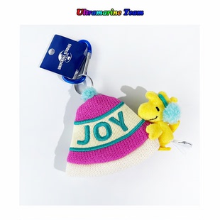 日本大阪环球影城USJ 史努比系列滑雪限定毛线帽糊涂塌客 挂件