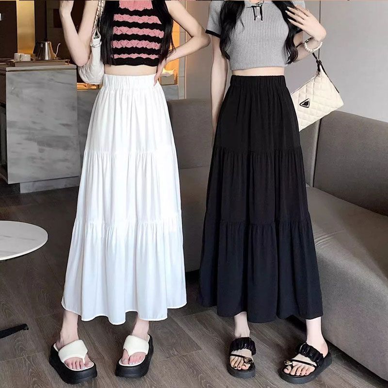 2025夏秋新款女装设计感小众宽松褶皱半身裙时尚高级感漂亮女下装