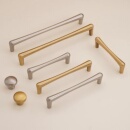 拉丝锌合金门拉手金色衣柜平开门拉手柜门抽屉餐边柜奶油风门把手