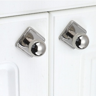 美式 锌合金轻奢衣橱柜门抽屉把手 圆球方形柜门家具小拉手现代个性
