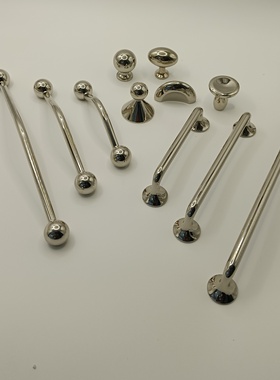 法式钛银色轻奢拉手抽屉橱柜衣柜门把手现代极简暖色奶油风中古风