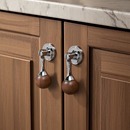 法式 吊坠小拉手 轻奢柜门把手衣柜门抽屉中古风胡桃木圆球新中式