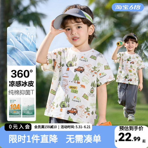 右欧童装儿童纯棉T恤夏季