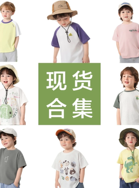 【短袖T恤合集001-050】右欧男童短袖T恤夏装儿童装宝宝上衣夏季
