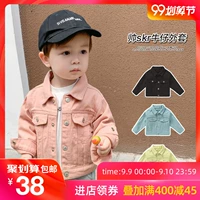 Áo khoác denim cho bé mùa thu xuân và quần áo trẻ em trẻ em bé Baby phiên bản Hàn Quốc Áo sơ mi trẻ em 1 tuổi thủy triều X1350 - Áo khoác áo khoác trẻ em