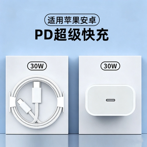 加长2米PD数据线30W适用ipad安卓iPhone14Pro苹果13手机12充电线lightning快充15闪充电器头17快充Type-C X