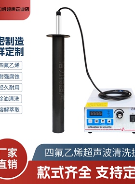 Ta2纯钛超声波投入式清洗震棒支持定制高频率60-100K316四氟乙烯