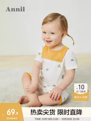 Annil children's clothing newborn baby clothing summer new A standard cute male and female baby short sleeve jumpsuit