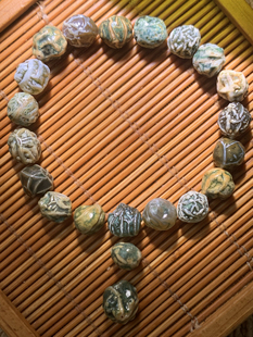 纯地表青铜皮筋脉对孔尺寸1尺寸.0，花色好，脉纹清晰可见