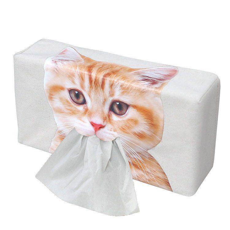喵星人汪星人吐纸巾造型纸巾套 猫狗纸巾盒 纸巾抽 创意卫生纸抽