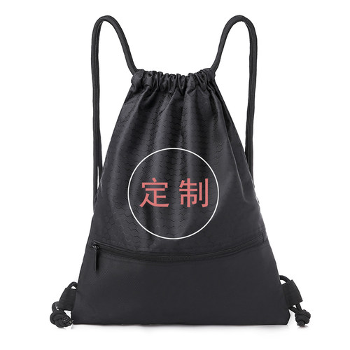 运动双肩包抽绳束口袋logo定制