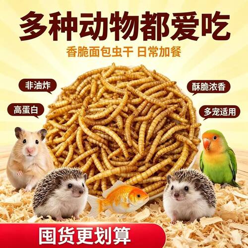 仓鼠面包虫干高蛋白黄粉虫干鱼干虾干芦丁鸡鸟食鹦鹉饲料开口粮食