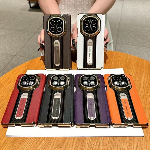高档皮质秒变适用华为matex7手机壳双中轴折叠matex6保护套matex5典藏版隐形一体支架轻奢x7全包防摔女潮