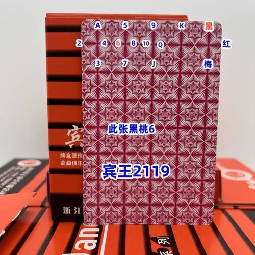 宾王扑克扑克2109原厂魔术道具扑克牌记号扑克