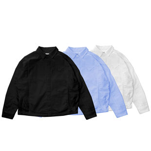 RADIUM纯色衬衣宽松廓形纯棉长袖 外套夹克 男潮休闲春秋牛津纺衬衫