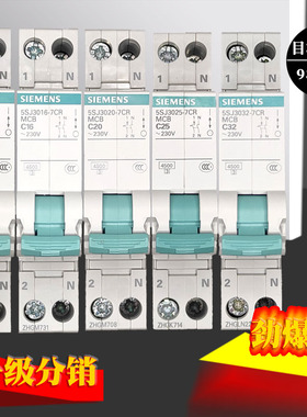 西门子小型断路器DPN10A16A20A25A32A40A单P双进双出1P+N空开新款