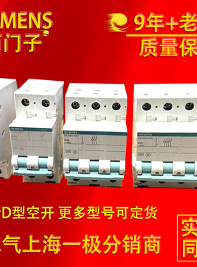 西门子D型空开绿色断路器1P2P3P4P D10A 16A 20A 25A 32A 40A 63A