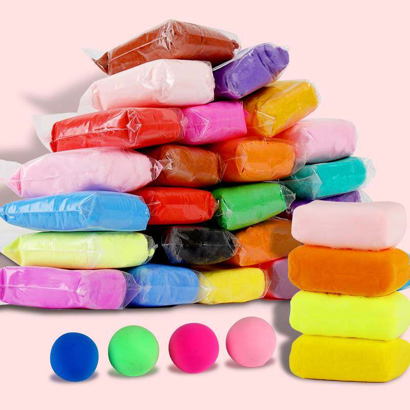 双叶超轻粘土橡皮泥买一送一36色儿童宝宝安全水晶太空彩泥幼儿园