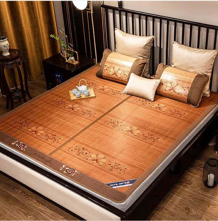 竹席凉席1.8米夏季家用双面大床可折叠冰丝席正反面竹席子1.5米