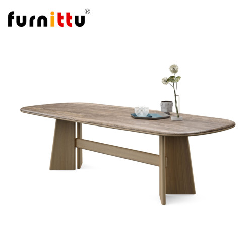 furnittu意式极简大理石餐桌