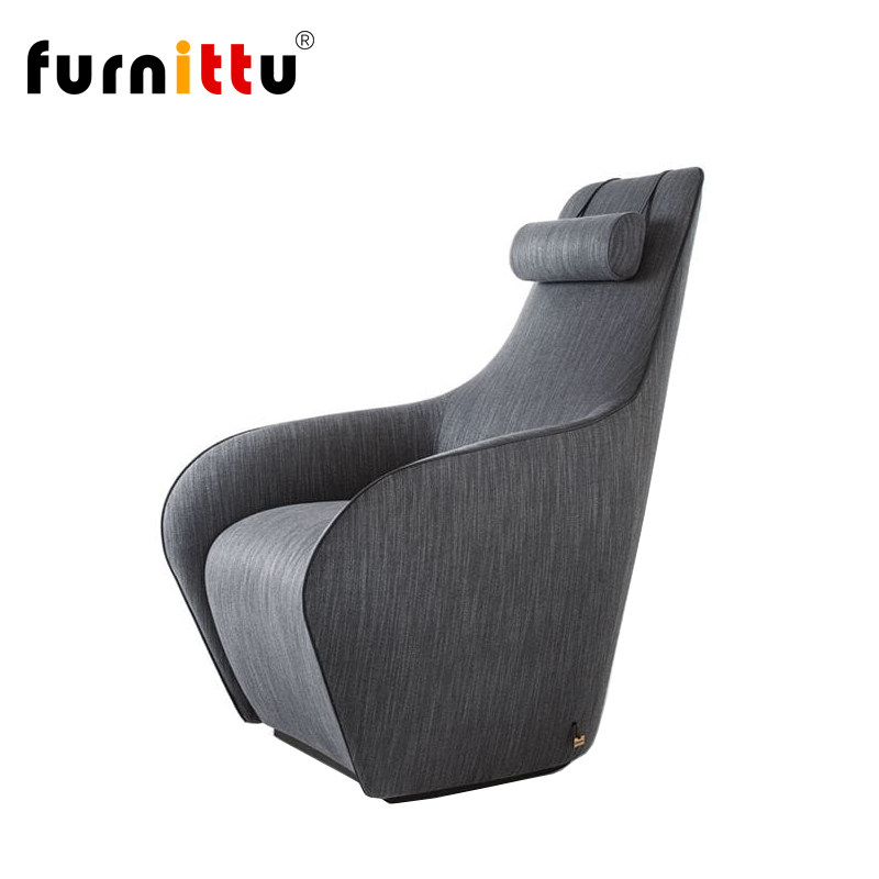 furnittu创意设计师家具意式轻奢办公休闲沙发椅TIE XL皮革扶手椅