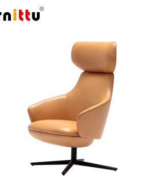 furnittu创意设计师家具意式轻奢CALMA LOUNGE BU2332办公沙发椅