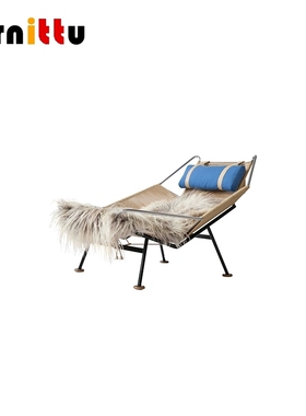 furnittu经典设计师家具 flag halyard chair羊毛沙发椅 创意躺椅