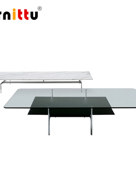 furnittu设计师家具北欧艺术样板间客厅大理石 Diesis 玻璃边几