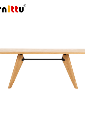 furnittu创意设计师家具意式艺术餐厅实木table solvay/苏威餐桌