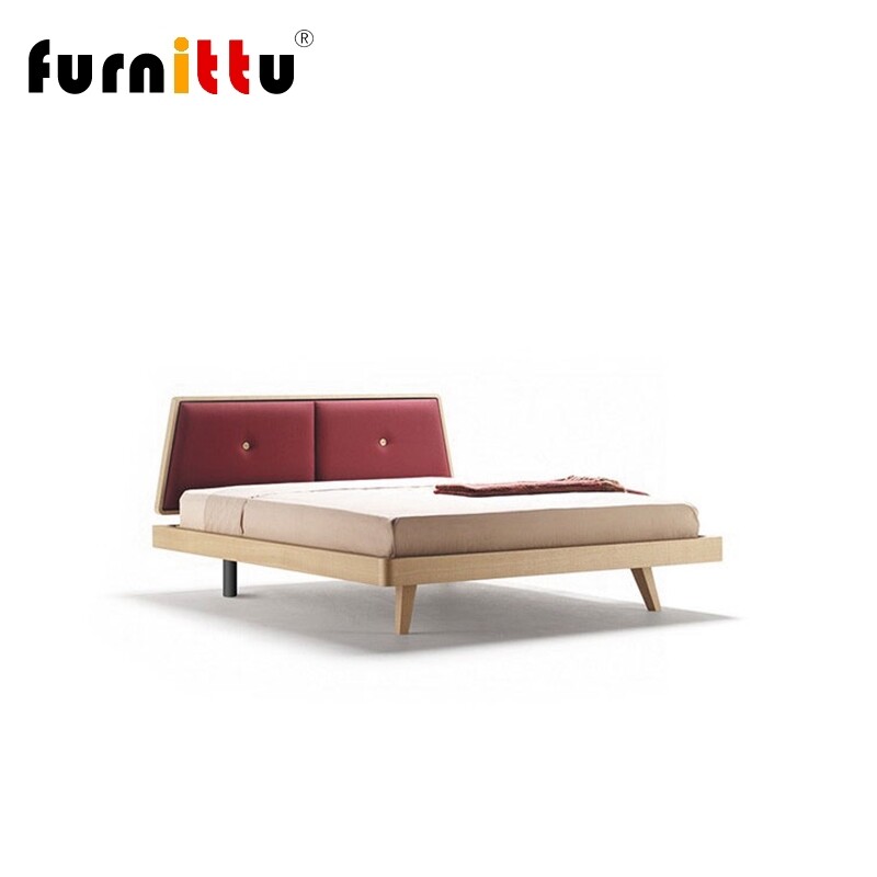 furnittu实木双人床软靠婚床