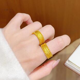 合金戒指 气质腰缠万贯戒指时尚精美指环稿件百搭轻奢指环简约
