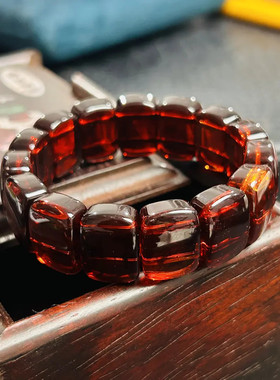 非金属亚克力手链 复古做旧手工气质时尚单圈手链红色民族风精美