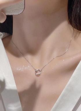 合金项链 简约莫比乌斯环轻奢时尚小众设计感简约项链冷淡风百搭