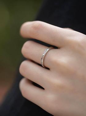 合金戒指 中国风招财转运福运锦鲤复古做旧开口可调节戒指小众