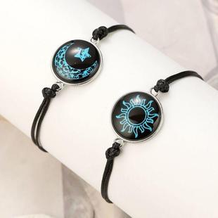 合金布艺手链 夜光感应情侣手环创意礼物学生简约手链百搭时尚