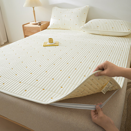 A类大豆刺绣床垫褥子家用卧室柔软床垫学生宿舍加厚可折叠床护垫