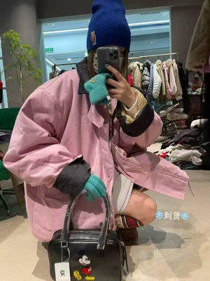 454108加厚we羊羔绒派克服冬季保暖舒适显瘦韩系宽松工装外套女