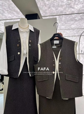 88782发发秋冬简约网红设计师轻奢时尚气质休闲小香风两件套套装