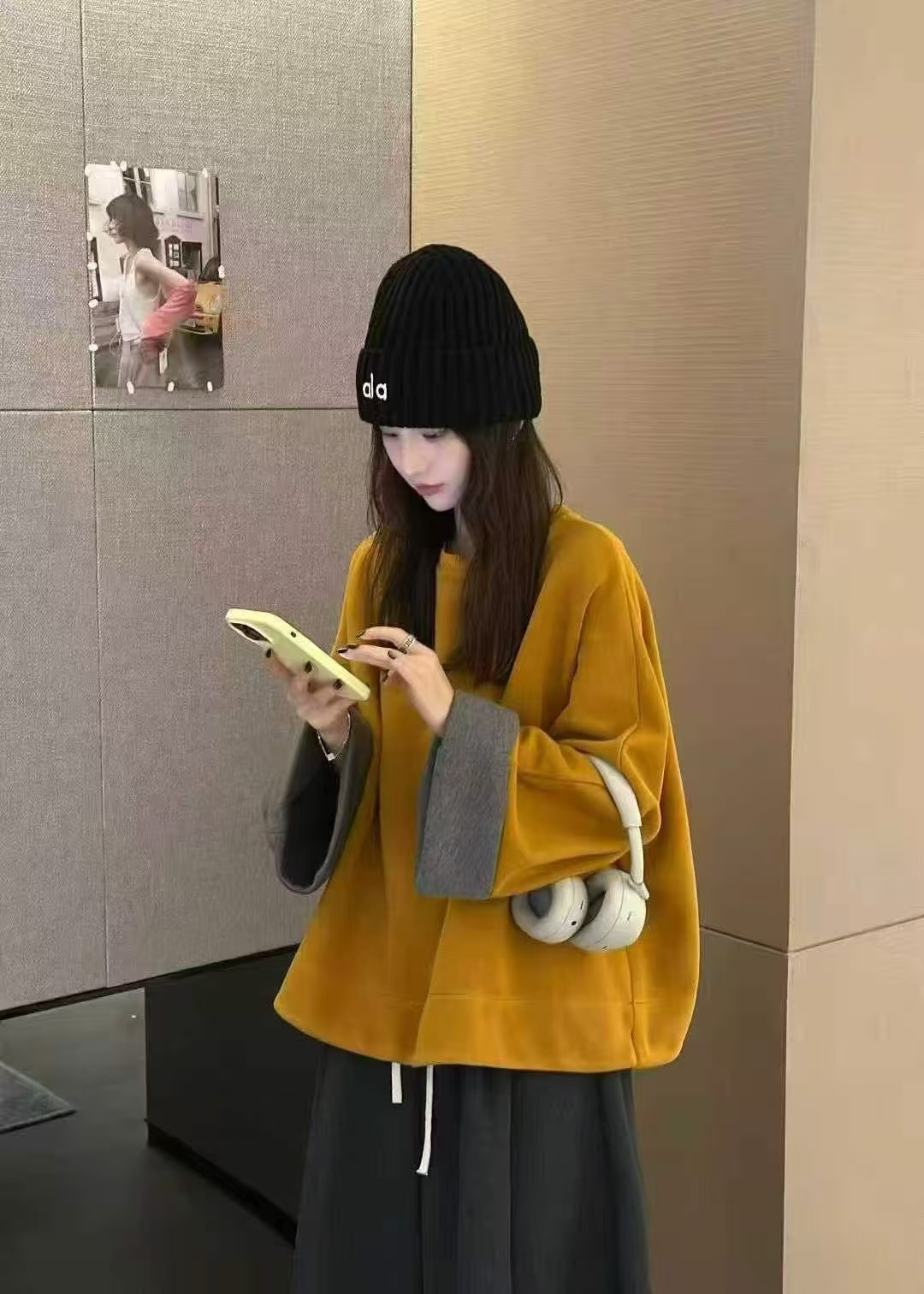 709秋季韩系大版INS风常规法式圆领拼色卫衣网红加厚双面冬季