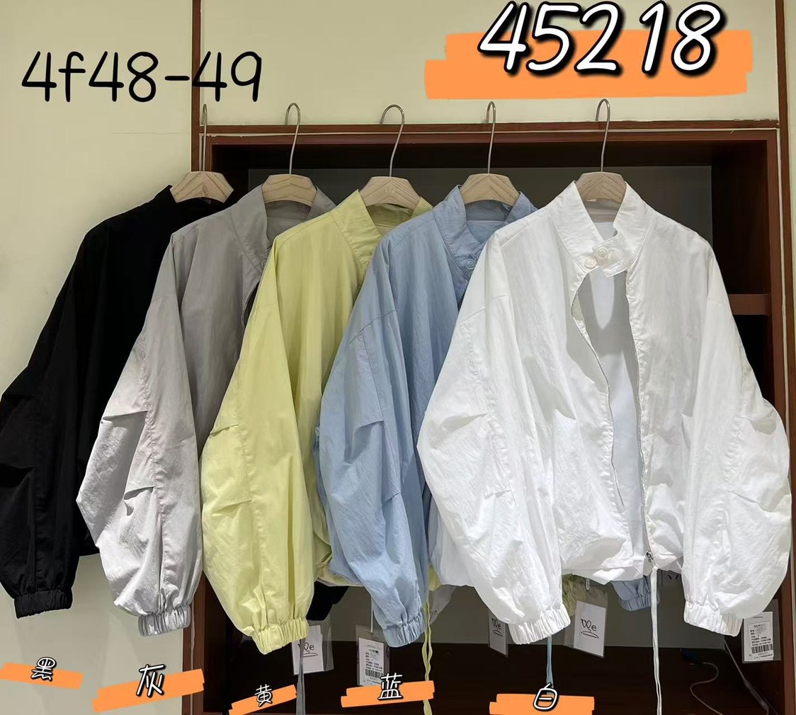 45218We春夏纯色轻薄简约短外套