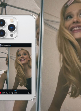A妹ArianaGrande杏菜子新ins美照适用于苹果i15proi16i17promax小米oppo三星荣耀华为透明手机壳防摔防尘
