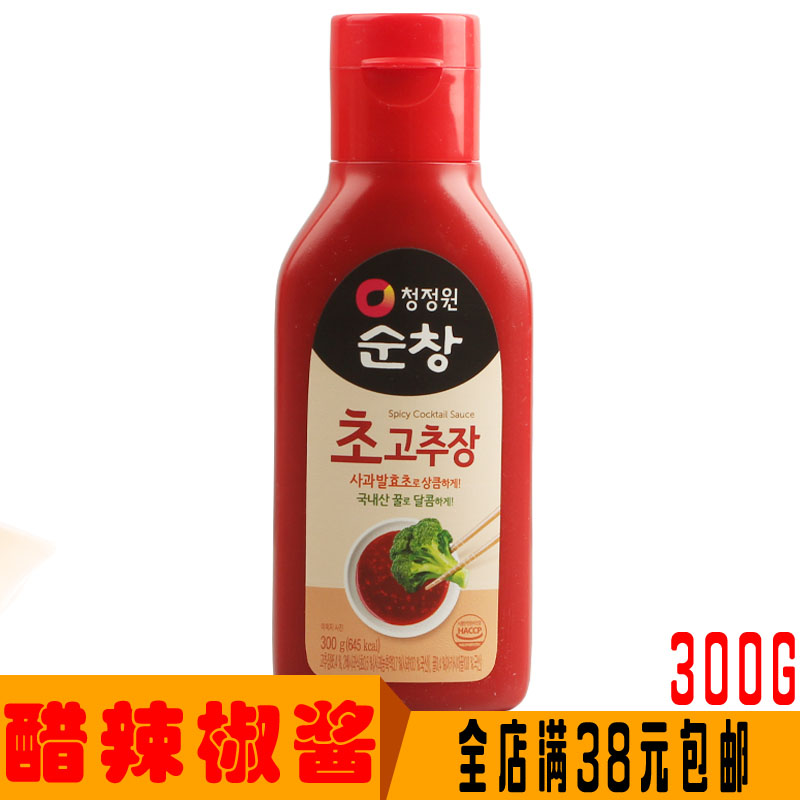 一瓶包邮 韩国清净园淳昌酸甜辣椒酱 醋辣酱 糖醋辣酱 300g 5596