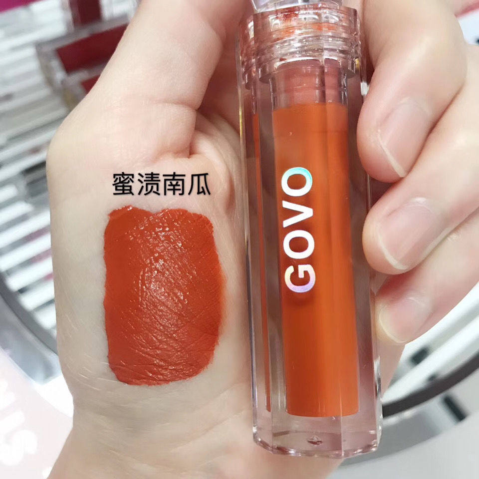 快手网红GOVO星空幻影唇釉口红小众品牌平价女学生款丝绒雾面哑光