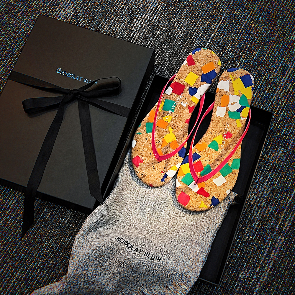 【彩桐】25夏季新款爆款气质轻奢软木漆皮人字拖女外穿度假拖鞋